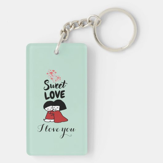 Valentine's day Custom Keychain  Schlüsselanhänger (Rückseite)