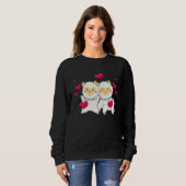 Valentines Day Cute Alpaca  Boyfriend Girlfriend Sweatshirt (Vorne ganz)