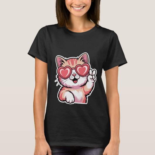 Valentine's Day Cute Ballerina Kitten Tutu Art🐱🩰 T-Shirt (Vorderseite)
