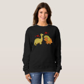Valentines Day Cute Dinosaurs Boyfriend Girlfriend Sweatshirt (Vorne ganz)