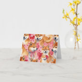 Valentine's Day Cute Shiba Inu Karte (Gelbe Blume)