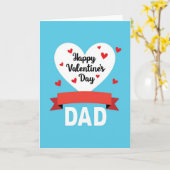 Valentines Day Dad Hearts Card Karte (Gelbe Blume)