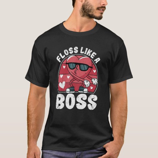 Valentine's Day Dance Heart Love Flossing Floss Li T-Shirt (Vorderseite)