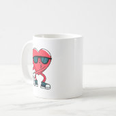 Valentines Day Dancing Heart Kaffeetasse (Vorderseite Links)