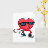 Valentines Day Dancing Heart  Karte (Gelbe Blume)
