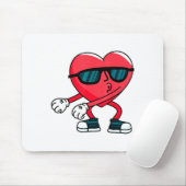 Valentines Day Dancing Heart Mousepad (Mit Mouse)