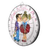 Valentine's Day Dart Board Geschenk Romantisches P Dartscheibe (Vorderseite rechts)