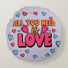 Valentine's day - Decorative Round Pillow Rundes Kissen