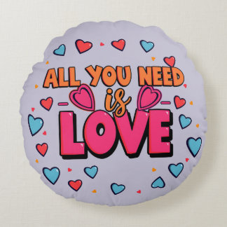Valentine's day - Decorative Round Pillow Rundes Kissen