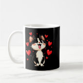 Valentines Day Design With A Cat On It  Kaffeetasse (Links)
