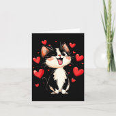Valentines Day Design With A Cat On It  Karte (Vorderseite)