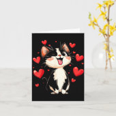 Valentines Day Design With A Cat On It Karte (Gelbe Blume)
