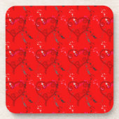 VALENTINE'S DAY DESIGNER UNTERSETZER - 6 - RED GIF (Vorderseite)