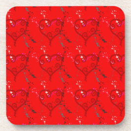 VALENTINE'S DAY DESIGNER UNTERSETZER - 6 - RED GIF