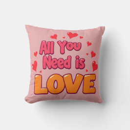 Valentine's day desing "all you need is love" kissen