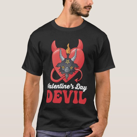 Valentine's Day Devil Baphomet T-Shirt (Vorderseite)