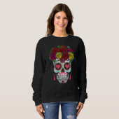 Valentines Day Dia De Los Muertos Roses Valentine Sweatshirt (Vorne ganz)