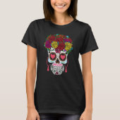 Valentines Day Dia De Los Muertos Roses Valentine T-Shirt (Vorderseite)