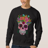 Valentines Day Dia De Los Muertos Sugar Floral Val Sweatshirt (Vorderseite)