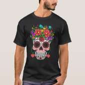 Valentines Day Dia De Los Muertos T-Shirt (Vorderseite)