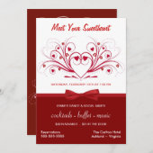 Valentine's Day Dinner Dance - Business Style Einladung (Vorne/Hinten)