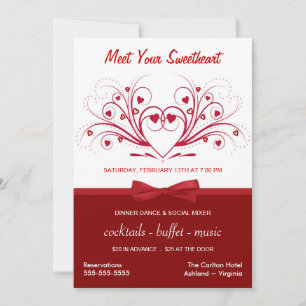 Valentine's Day Dinner Dance - Business Style Einladung