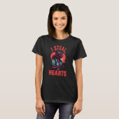 Valentine's Day Dinosaur I Steal Hearts Boys Men L T-Shirt (Vorne ganz)
