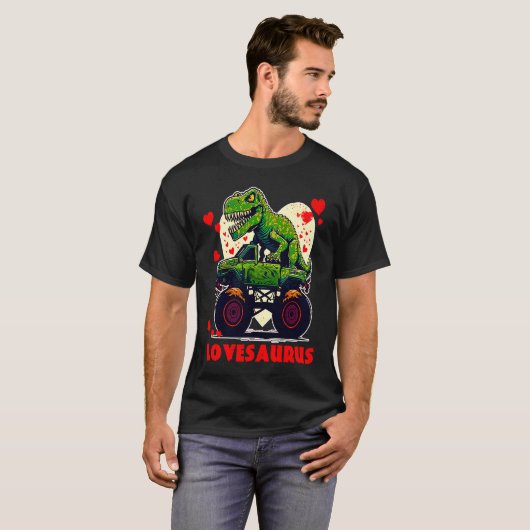 Valentines Day Dinosaur Rex Boys Valentine Kids Lo T-Shirt (Vorne ganz)