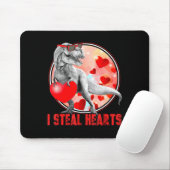 Valentines Day Dinosaur T Rex I Steal Hearts Funny Mousepad (Mit Mouse)
