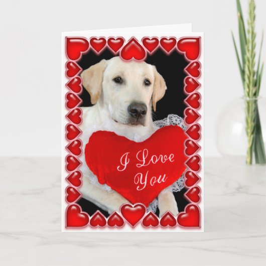 Valentine's Day Dog Card Feiertagskarte (Vorderseite)