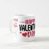 Valentine's Day DogLove Heart Kaffeetasse (Vorderseite Links)