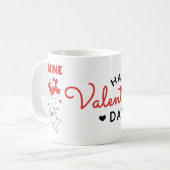 Valentine's Day DogLove Heart Kaffeetasse (Vorderseite Links)