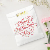 Valentines Day Elegant Deep Red Calligraphy Geschenktütchen (Versiegelt)