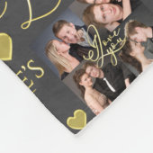 Valentine's Day Elegant Gold Photo Collage  Fleecedecke (Ecke)