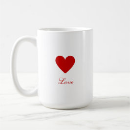 Valentine's Day Elegant Red Heart Love Kaffeetasse