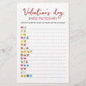 Valentine's day Emoji Pictionary game with Answers (Vorderseite)