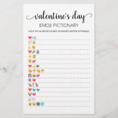 Valentine's day Emoji Pictionary game with Answers (Vorderseite)