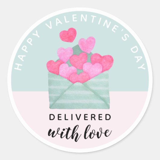 Valentine's Day Envelope Hearts Sticker (Vorderseite)