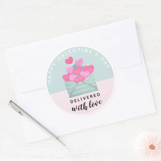 Valentine's Day Envelope Hearts Sticker (Umschlag)