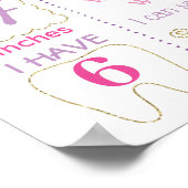 Valentine's day Erster Geburtstag Chalkboard Herze Poster (Ecke)