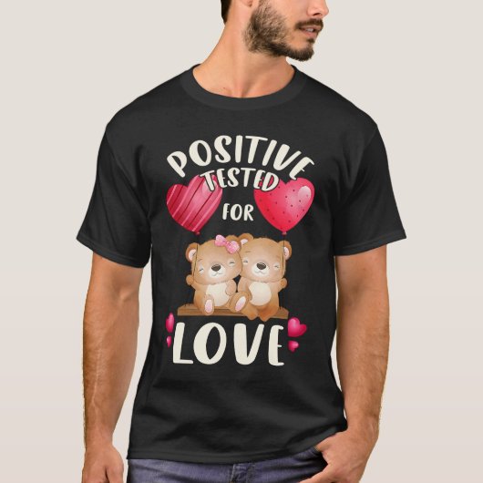 Valentine's day for couples bear couple on a swing T-Shirt (Vorderseite)