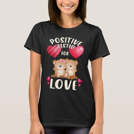 Valentine's day for couples bear couple on a swing T-Shirt (Vorderseite)