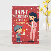 Valentines Day For Grandma Card Karte (Gelbe Blume)