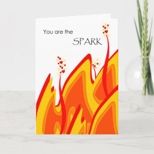 Valentine's Day for Husband, You are the Spark Feiertagskarte
