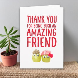 Valentine's Day for Vegan Friend, Cute Fruits Love Karte