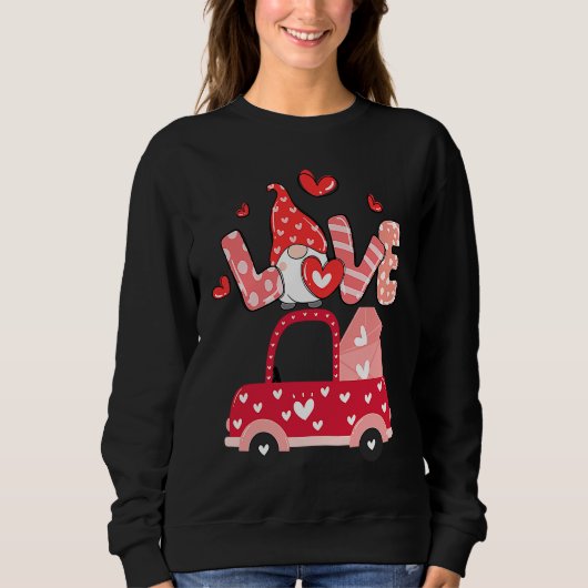 Valentines Day for Womens with Cute Gnomes Love  2 Sweatshirt (Vorderseite)