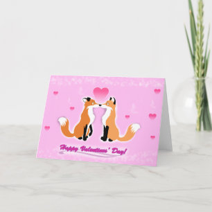 Valentine's Day Foxes Feiertagskarte