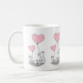 Valentine's Day Foxy Pink Hearts Mugs Kaffeetasse (Links)