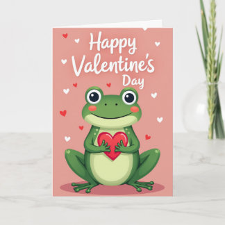 Valentines Day Frog Greeting Card Karte