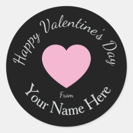 Valentines Day From Your Name Here Custom Graphics Runder Aufkleber